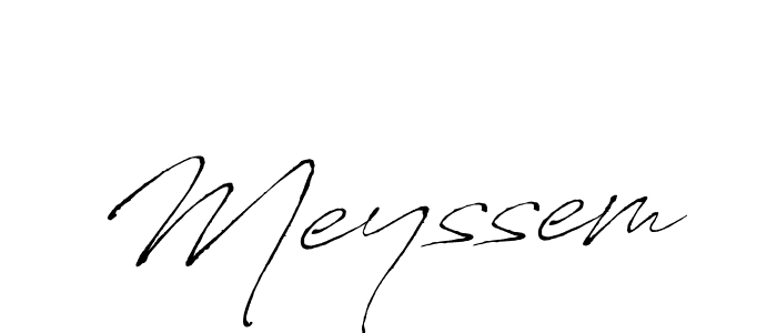 Design your own signature with our free online signature maker. With this signature software, you can create a handwritten (Antro_Vectra) signature for name Meyssem. Meyssem signature style 6 images and pictures png