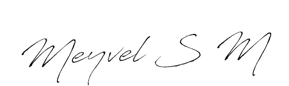 It looks lik you need a new signature style for name Meyvel S M. Design unique handwritten (Antro_Vectra) signature with our free signature maker in just a few clicks. Meyvel S M signature style 6 images and pictures png