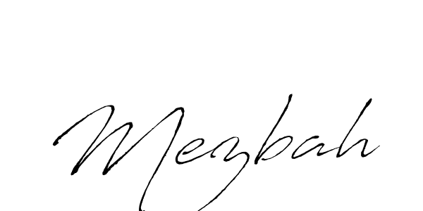 How to make Mezbah signature? Antro_Vectra is a professional autograph style. Create handwritten signature for Mezbah name. Mezbah signature style 6 images and pictures png