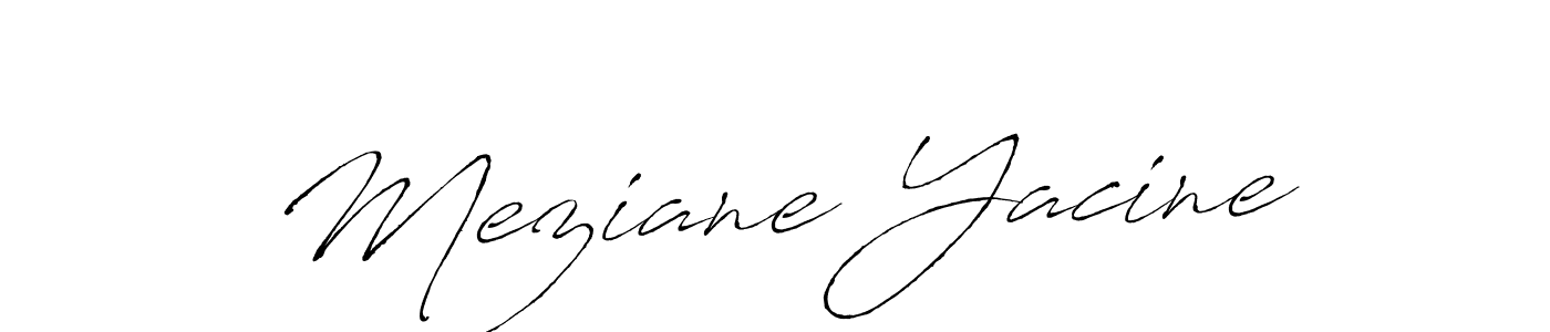 Make a beautiful signature design for name Meziane Yacine. With this signature (Antro_Vectra) style, you can create a handwritten signature for free. Meziane Yacine signature style 6 images and pictures png