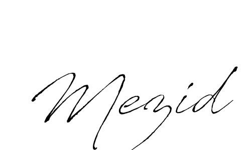 Design your own signature with our free online signature maker. With this signature software, you can create a handwritten (Antro_Vectra) signature for name Mezid. Mezid signature style 6 images and pictures png