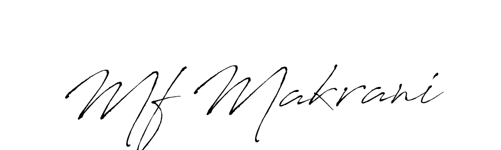 Design your own signature with our free online signature maker. With this signature software, you can create a handwritten (Antro_Vectra) signature for name Mf Makrani. Mf Makrani signature style 6 images and pictures png