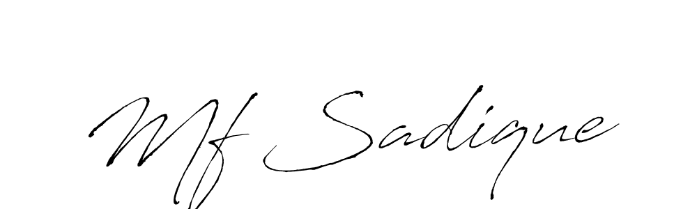 How to make Mf Sadique signature? Antro_Vectra is a professional autograph style. Create handwritten signature for Mf Sadique name. Mf Sadique signature style 6 images and pictures png