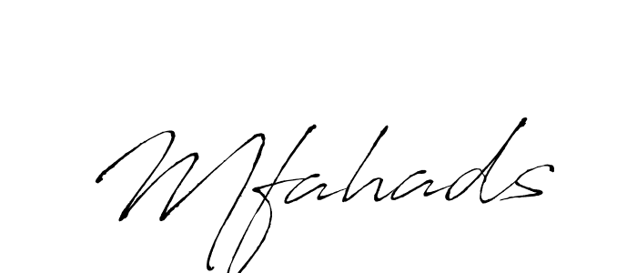 How to make Mfahads signature? Antro_Vectra is a professional autograph style. Create handwritten signature for Mfahads name. Mfahads signature style 6 images and pictures png