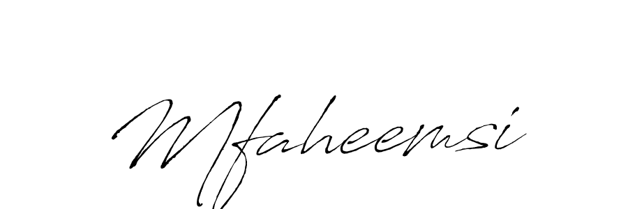 Also we have Mfaheemsi name is the best signature style. Create professional handwritten signature collection using Antro_Vectra autograph style. Mfaheemsi signature style 6 images and pictures png