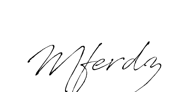 Antro_Vectra is a professional signature style that is perfect for those who want to add a touch of class to their signature. It is also a great choice for those who want to make their signature more unique. Get Mferdz name to fancy signature for free. Mferdz signature style 6 images and pictures png