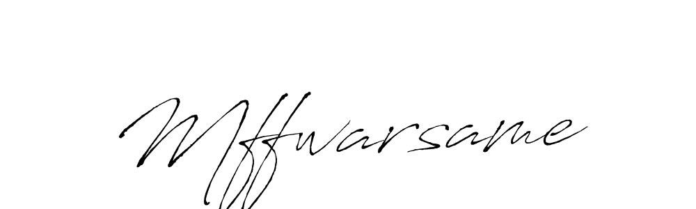 Design your own signature with our free online signature maker. With this signature software, you can create a handwritten (Antro_Vectra) signature for name Mffwarsame. Mffwarsame signature style 6 images and pictures png