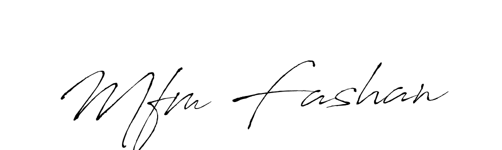 Make a beautiful signature design for name Mfm Fashan. With this signature (Antro_Vectra) style, you can create a handwritten signature for free. Mfm Fashan signature style 6 images and pictures png