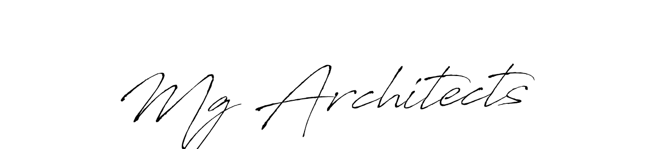 Design your own signature with our free online signature maker. With this signature software, you can create a handwritten (Antro_Vectra) signature for name Mg Architects. Mg Architects signature style 6 images and pictures png