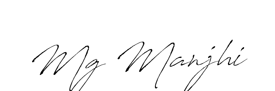 Antro_Vectra is a professional signature style that is perfect for those who want to add a touch of class to their signature. It is also a great choice for those who want to make their signature more unique. Get Mg Manjhi name to fancy signature for free. Mg Manjhi signature style 6 images and pictures png