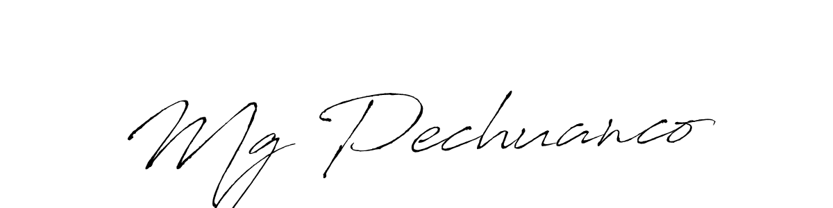 Design your own signature with our free online signature maker. With this signature software, you can create a handwritten (Antro_Vectra) signature for name Mg Pechuanco. Mg Pechuanco signature style 6 images and pictures png