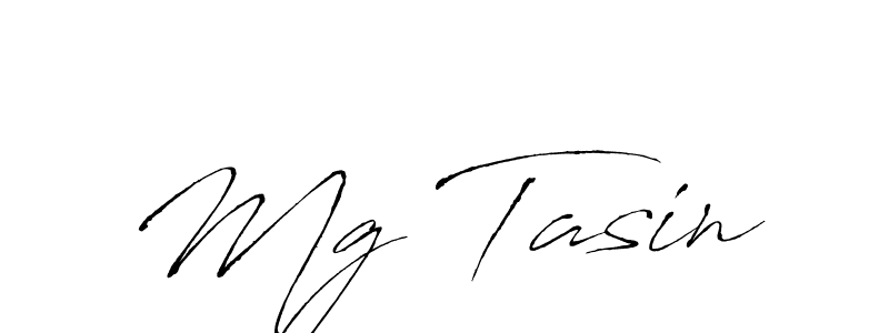 Design your own signature with our free online signature maker. With this signature software, you can create a handwritten (Antro_Vectra) signature for name Mg Tasin. Mg Tasin signature style 6 images and pictures png