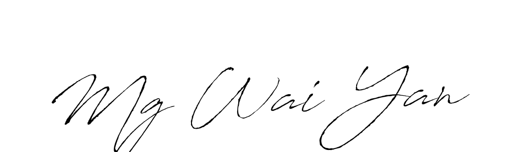 Antro_Vectra is a professional signature style that is perfect for those who want to add a touch of class to their signature. It is also a great choice for those who want to make their signature more unique. Get Mg Wai Yan name to fancy signature for free. Mg Wai Yan signature style 6 images and pictures png