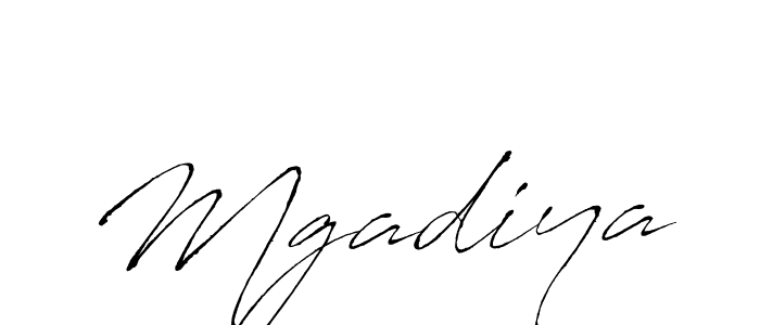 Create a beautiful signature design for name Mgadiya. With this signature (Antro_Vectra) fonts, you can make a handwritten signature for free. Mgadiya signature style 6 images and pictures png