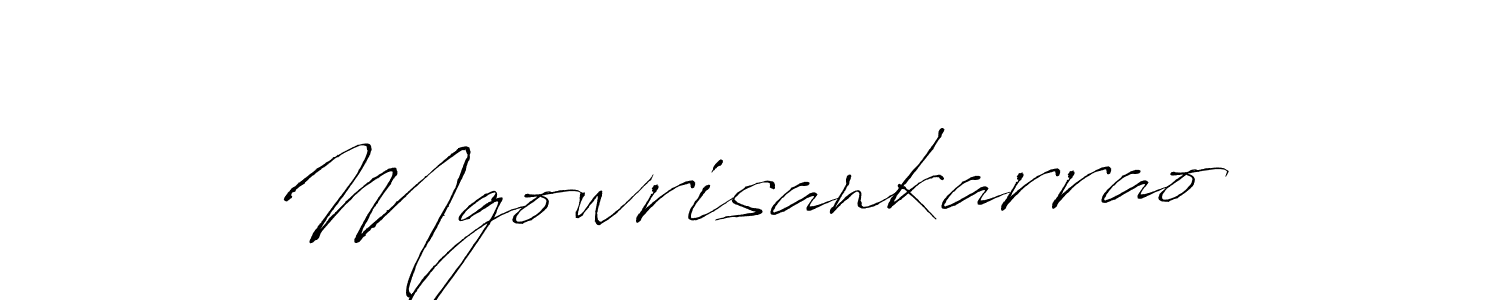 Design your own signature with our free online signature maker. With this signature software, you can create a handwritten (Antro_Vectra) signature for name Mgowrisankarrao. Mgowrisankarrao signature style 6 images and pictures png