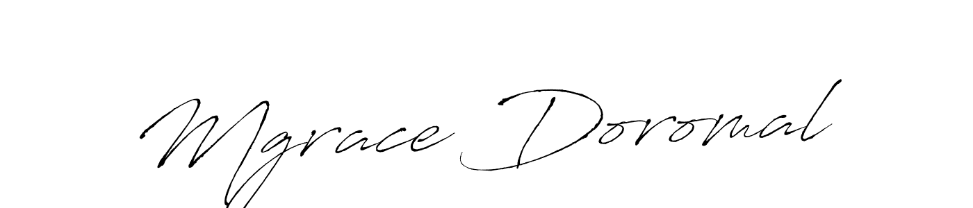 Make a beautiful signature design for name Mgrace Doromal. With this signature (Antro_Vectra) style, you can create a handwritten signature for free. Mgrace Doromal signature style 6 images and pictures png