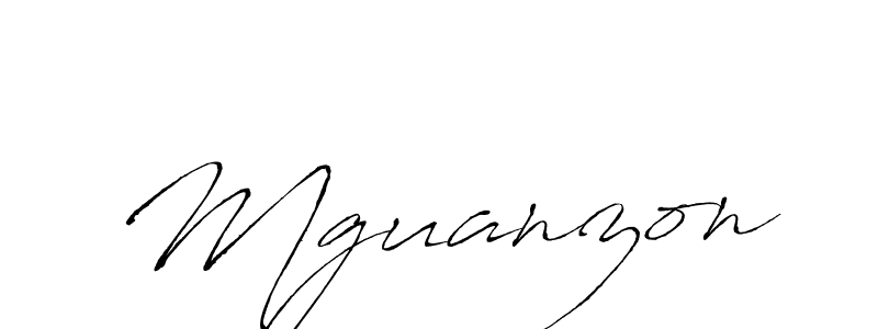 Create a beautiful signature design for name Mguanzon. With this signature (Antro_Vectra) fonts, you can make a handwritten signature for free. Mguanzon signature style 6 images and pictures png