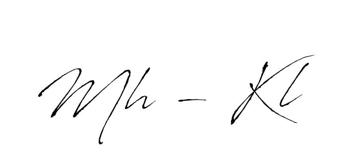You should practise on your own different ways (Antro_Vectra) to write your name (Mh - Kl) in signature. don't let someone else do it for you. Mh - Kl signature style 6 images and pictures png