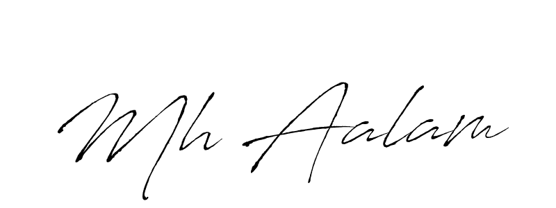 Use a signature maker to create a handwritten signature online. With this signature software, you can design (Antro_Vectra) your own signature for name Mh Aalam. Mh Aalam signature style 6 images and pictures png