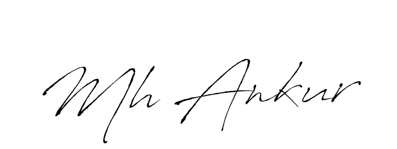 Antro_Vectra is a professional signature style that is perfect for those who want to add a touch of class to their signature. It is also a great choice for those who want to make their signature more unique. Get Mh Ankur name to fancy signature for free. Mh Ankur signature style 6 images and pictures png