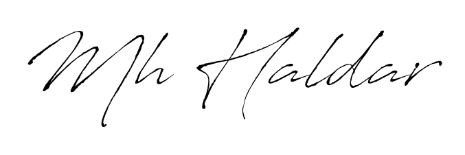 Mh Haldar stylish signature style. Best Handwritten Sign (Antro_Vectra) for my name. Handwritten Signature Collection Ideas for my name Mh Haldar. Mh Haldar signature style 6 images and pictures png