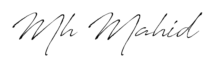 Create a beautiful signature design for name Mh Mahid. With this signature (Antro_Vectra) fonts, you can make a handwritten signature for free. Mh Mahid signature style 6 images and pictures png