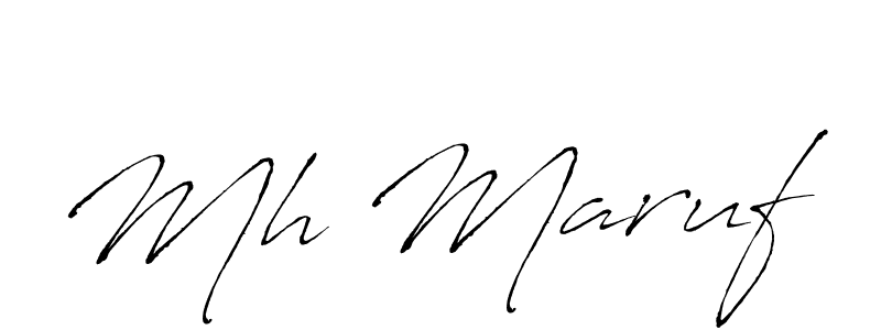 Make a beautiful signature design for name Mh Maruf. With this signature (Antro_Vectra) style, you can create a handwritten signature for free. Mh Maruf signature style 6 images and pictures png