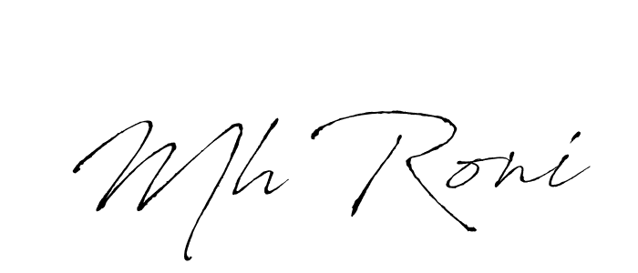 How to Draw Mh Roni signature style? Antro_Vectra is a latest design signature styles for name Mh Roni. Mh Roni signature style 6 images and pictures png
