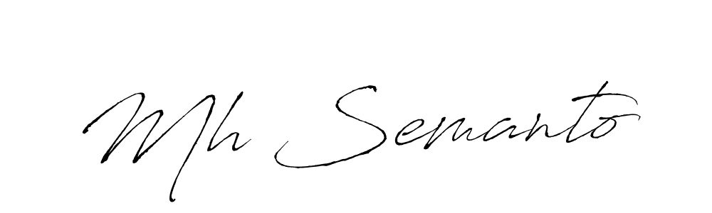 Antro_Vectra is a professional signature style that is perfect for those who want to add a touch of class to their signature. It is also a great choice for those who want to make their signature more unique. Get Mh Semanto name to fancy signature for free. Mh Semanto signature style 6 images and pictures png