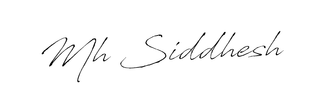 Make a beautiful signature design for name Mh Siddhesh. With this signature (Antro_Vectra) style, you can create a handwritten signature for free. Mh Siddhesh signature style 6 images and pictures png