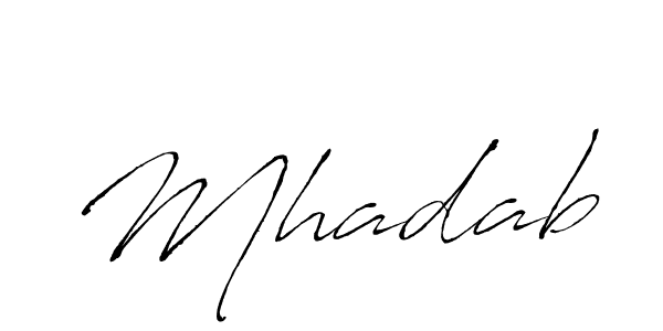 How to make Mhadab signature? Antro_Vectra is a professional autograph style. Create handwritten signature for Mhadab name. Mhadab signature style 6 images and pictures png