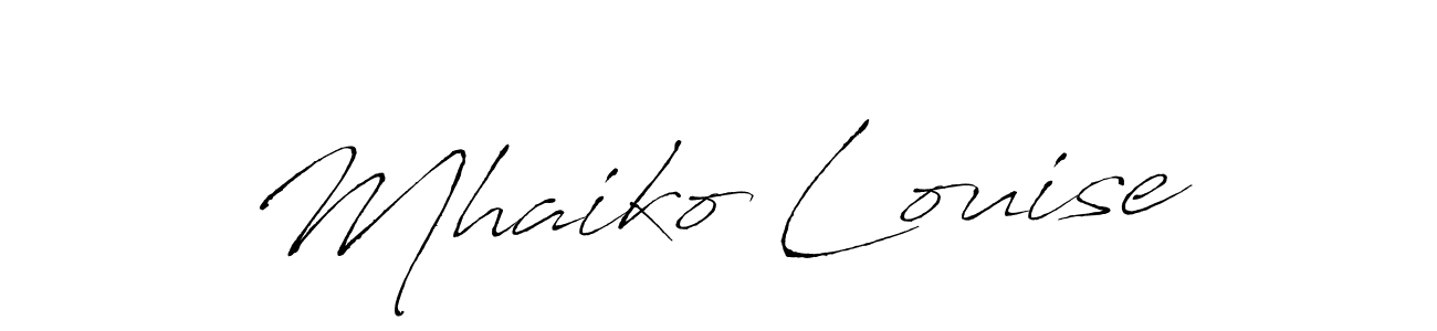 Also You can easily find your signature by using the search form. We will create Mhaiko Louise name handwritten signature images for you free of cost using Antro_Vectra sign style. Mhaiko Louise signature style 6 images and pictures png