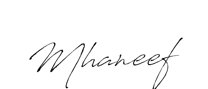 Antro_Vectra is a professional signature style that is perfect for those who want to add a touch of class to their signature. It is also a great choice for those who want to make their signature more unique. Get Mhaneef name to fancy signature for free. Mhaneef signature style 6 images and pictures png