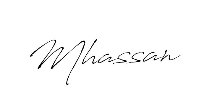 Create a beautiful signature design for name Mhassan. With this signature (Antro_Vectra) fonts, you can make a handwritten signature for free. Mhassan signature style 6 images and pictures png