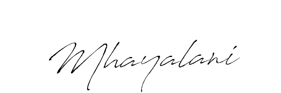 Create a beautiful signature design for name Mhayalani. With this signature (Antro_Vectra) fonts, you can make a handwritten signature for free. Mhayalani signature style 6 images and pictures png