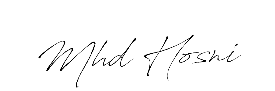 Make a beautiful signature design for name Mhd Hosni. With this signature (Antro_Vectra) style, you can create a handwritten signature for free. Mhd Hosni signature style 6 images and pictures png
