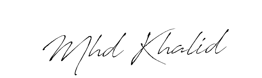 Use a signature maker to create a handwritten signature online. With this signature software, you can design (Antro_Vectra) your own signature for name Mhd Khalid. Mhd Khalid signature style 6 images and pictures png