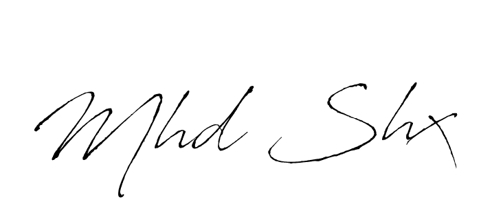 Antro_Vectra is a professional signature style that is perfect for those who want to add a touch of class to their signature. It is also a great choice for those who want to make their signature more unique. Get Mhd Shx name to fancy signature for free. Mhd Shx signature style 6 images and pictures png