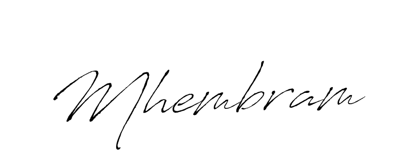 Design your own signature with our free online signature maker. With this signature software, you can create a handwritten (Antro_Vectra) signature for name Mhembram. Mhembram signature style 6 images and pictures png