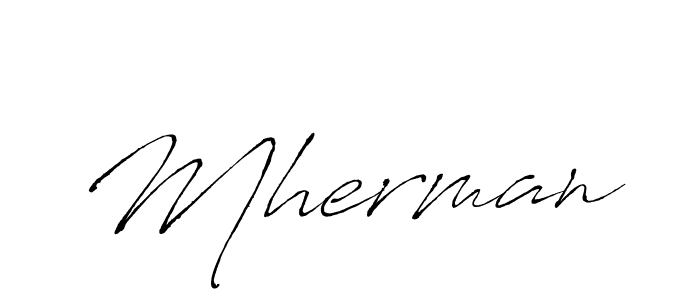 Antro_Vectra is a professional signature style that is perfect for those who want to add a touch of class to their signature. It is also a great choice for those who want to make their signature more unique. Get Mherman name to fancy signature for free. Mherman signature style 6 images and pictures png