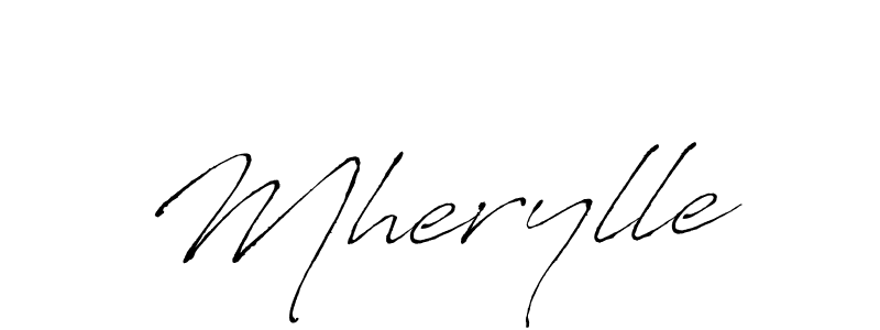 Create a beautiful signature design for name Mherylle. With this signature (Antro_Vectra) fonts, you can make a handwritten signature for free. Mherylle signature style 6 images and pictures png