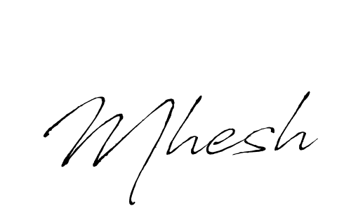 Use a signature maker to create a handwritten signature online. With this signature software, you can design (Antro_Vectra) your own signature for name Mhesh. Mhesh signature style 6 images and pictures png