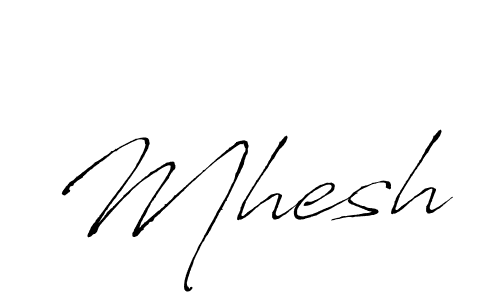Make a beautiful signature design for name Mhesh. With this signature (Antro_Vectra) style, you can create a handwritten signature for free. Mhesh signature style 6 images and pictures png