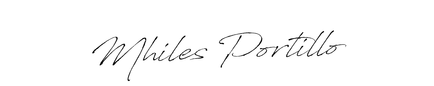 How to make Mhiles Portillo signature? Antro_Vectra is a professional autograph style. Create handwritten signature for Mhiles Portillo name. Mhiles Portillo signature style 6 images and pictures png