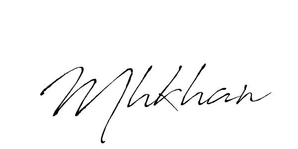 How to make Mhkhan signature? Antro_Vectra is a professional autograph style. Create handwritten signature for Mhkhan name. Mhkhan signature style 6 images and pictures png