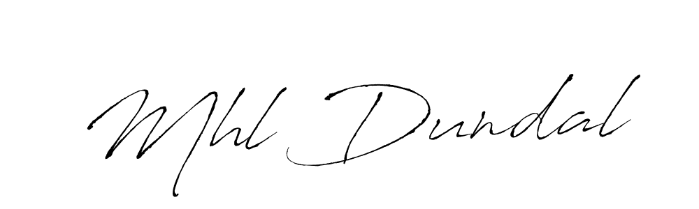 Similarly Antro_Vectra is the best handwritten signature design. Signature creator online .You can use it as an online autograph creator for name Mhl Dundal. Mhl Dundal signature style 6 images and pictures png