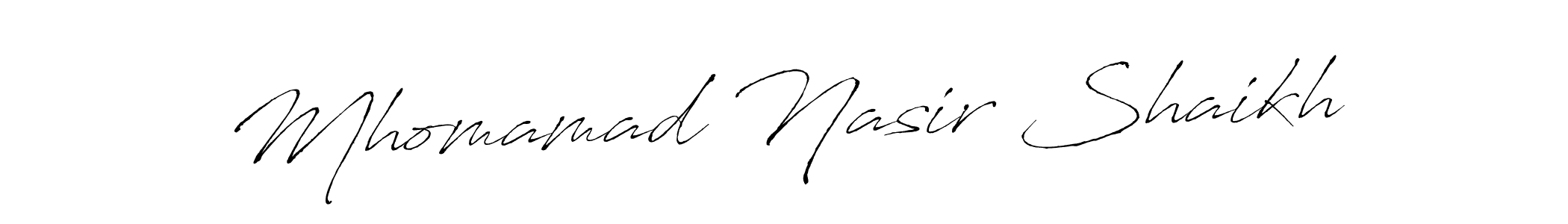 Antro_Vectra is a professional signature style that is perfect for those who want to add a touch of class to their signature. It is also a great choice for those who want to make their signature more unique. Get Mhomamad Nasir Shaikh name to fancy signature for free. Mhomamad Nasir Shaikh signature style 6 images and pictures png