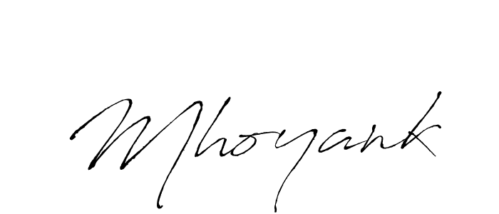 Design your own signature with our free online signature maker. With this signature software, you can create a handwritten (Antro_Vectra) signature for name Mhoyank. Mhoyank signature style 6 images and pictures png