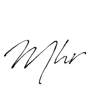 Design your own signature with our free online signature maker. With this signature software, you can create a handwritten (Antro_Vectra) signature for name Mhr. Mhr signature style 6 images and pictures png