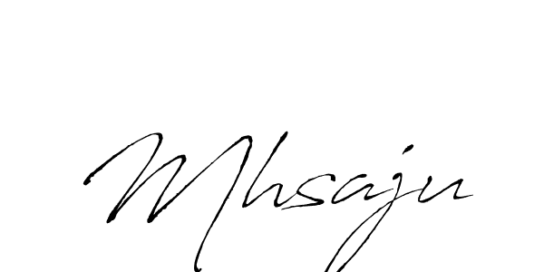 Make a beautiful signature design for name Mhsaju. With this signature (Antro_Vectra) style, you can create a handwritten signature for free. Mhsaju signature style 6 images and pictures png